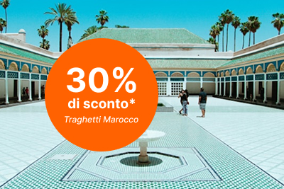 30% di sconto sulle linee Spagna Marocco